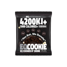 EQ Food 1000Calorie XL Cookie 250g Cookies n Creme - 8 Pack