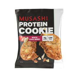 Musashi Protein Cookie 58g White Choc Berry - 12 Pack
