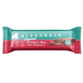 Greenback Plant Protein Layered Bar 50g Choc Raspberry - 12 Pack