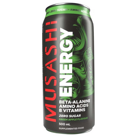 Musashi Energy Drink 500ml Green Apple - 12 Pack