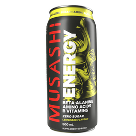 Musashi Energy Drink 500ml Lemonade - 12 Pack