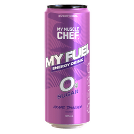 My Muscle Chef Energy Drink 355ml Grape Thunder - 12 Pack