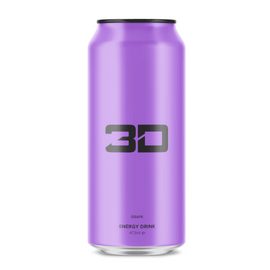 3D Energy Drink 473ml PURPLE Grape - 12 Pack