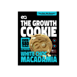 EQ Food The Growth Cookie 130g White Choc Macadamia - 12 Pack