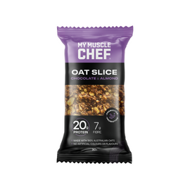 My Muscle Chef Oat Slice 90g Chocolate & Almond - 12 Pack