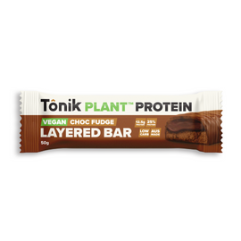 Tonik Plant Protein Layered Bar 50g Choc Fudge - 12 Pack
