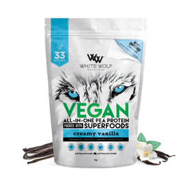 White Wolf Vegan Superfood Protein 1kg Creamy Vanilla