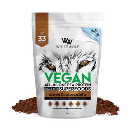 White Wolf Vegan Superfood Protein 1kg Smooth Chocolate