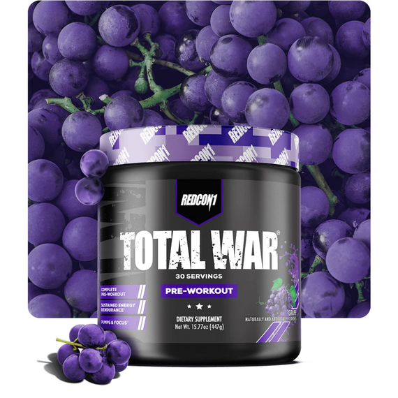 TOTAL WAR Pre Workout 30 Serves - Grape