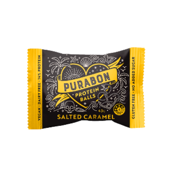 Purabon Protein Balls - 43g - Salted Caramel - 12 Pack