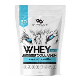 White Wolf Whey Better + Collagen 990g - Creamy Vanilla