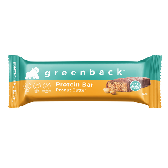 Greenback Plant Protein Bar 50g Peanut Butter 12 Pack