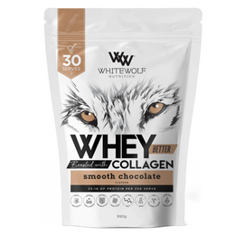 White Wolf Whey Better + Collagen 990g - Smooth Chocolate