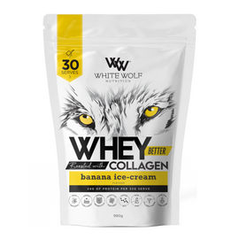 White Wolf Whey Better + Collagen 990g - Banana Ice Cream