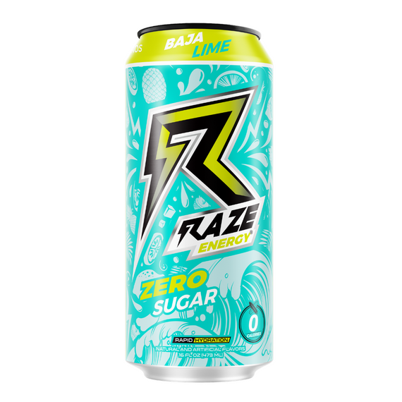Raze Energy Drink 473ml Baja Lime - 12 Pack