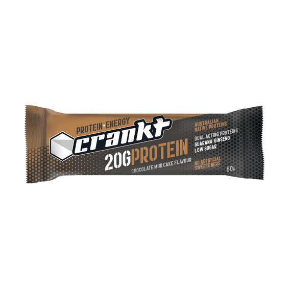 CRANKT Protein + Energy Bar 60g Choc Mud Cake - 9 Pack
