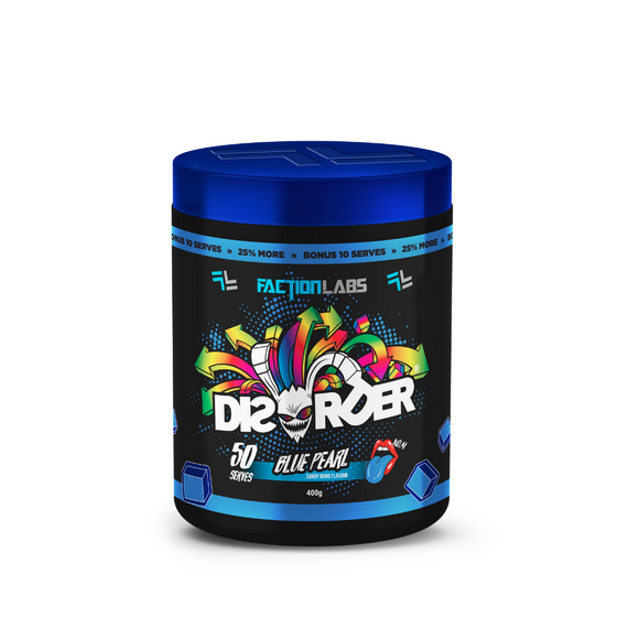 Faction Labs DISORDER Pre Workout 50 Serves - Blue Pearl