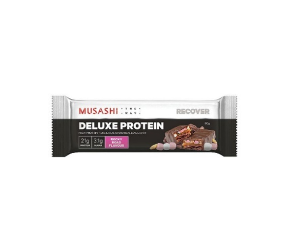 Musashi Deluxe Protein Bar - 60g - Rocky Road - 12 Pack