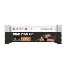 Musashi High Protein Bar - 90g - Dark Choc Salted Caramel - 12 Pack