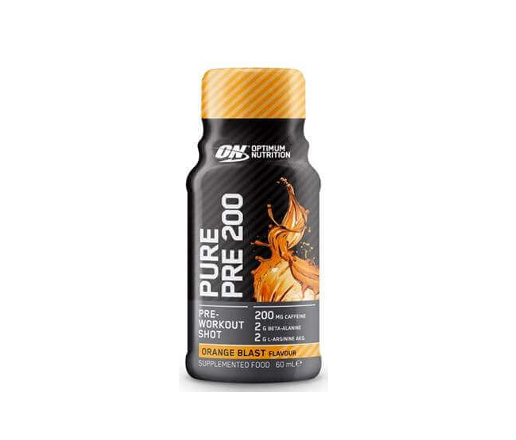 ON Pure Pre 200 Pre-Workout Shot - Orange - 12 Pack