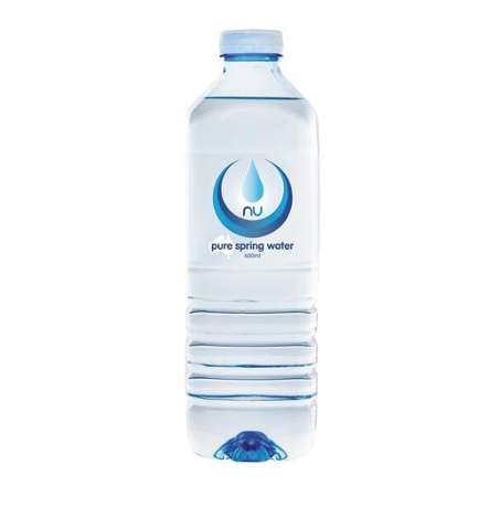 NU Pure Spring Water 600ml Still - 24 Pack