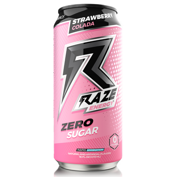 Raze Energy Drink 473ml Strawberry Colada - 12 Pack