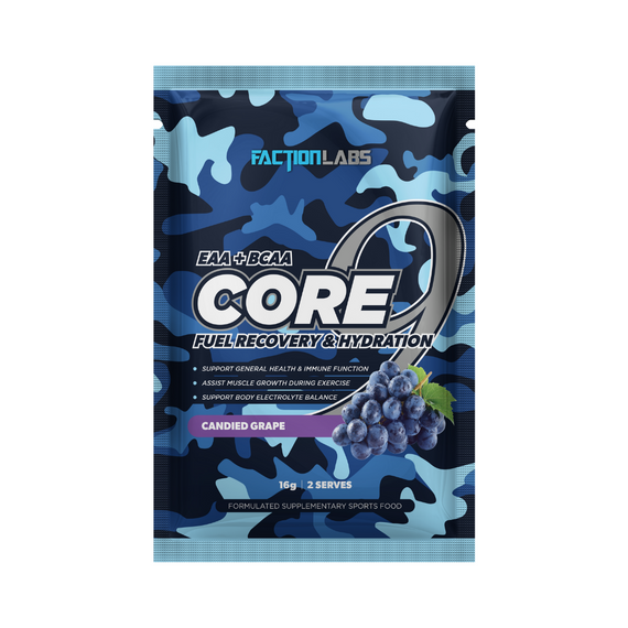 Faction Labs CORE 9 Amino Acid Complex 16g Candied Grape - 10 Pack