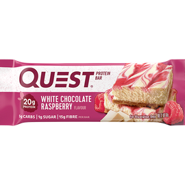 Quest Bars 60g White Choc Raspberry - 12 Pack